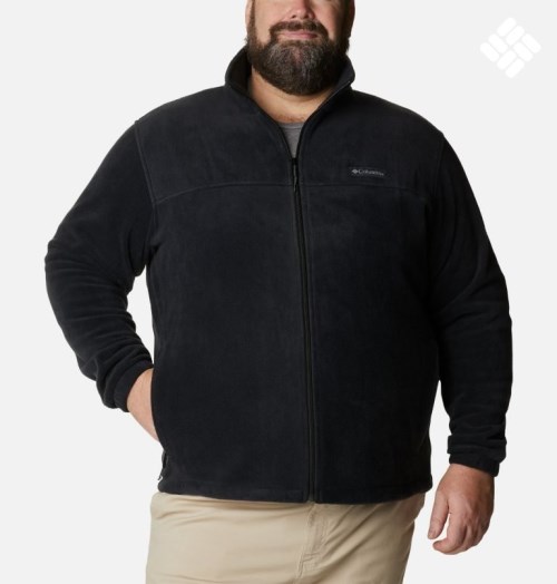 Men's Columbia Steens Mountain 2.0 Full Zip Fleece Jackets Black | Plus Size CA-L458A